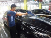 杭州奔馳S400全車德國SONAX漆面納米鍍晶，汽車漆面保養(yǎng)
