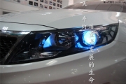成都起亞K5車燈改裝Q5海拉LED天使惡魔眼雙光透鏡氙氣大燈...