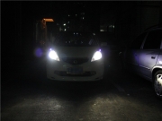 深圳汽車燈光改裝升級(jí);飛度改裝海拉3雙光透鏡【光速車改】