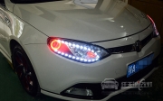 武漢MG6車燈改裝4透鏡 近光海拉6 遠(yuǎn)光Q5透鏡 天使眼 淚眼
