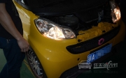 武汉smart fortwo车灯改装原厂Q5透镜 商包欧司朗CBI氙气灯泡