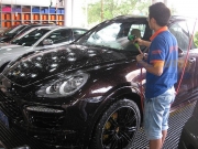 杭州汽車鍍晶，保時(shí)捷卡宴全車德國SONAX漆面鍍晶