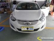 【鋒程車改】珠三角汽車燈光專業(yè)改裝—現(xiàn)代朗動燈光透鏡
