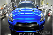 GT-R全車電鍍藍車身改色案例