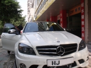 [車身改色膜] 奔馳C63,艾利膜,車頂亮光黑