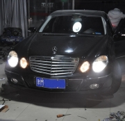 老E260升級大燈 改裝雙光透鏡氙燈