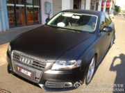 奧迪A4L全車亞光黑車身改色案例