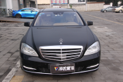 奔馳S600L碳纖黑車身改色案例
