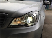 寧波改燈奔馳C180升級海拉5透鏡（騰龍改燈）