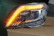 13款奔馳GLK 雙色淚眼LED光導(dǎo)大燈（原廠版）隨助動轉(zhuǎn)向