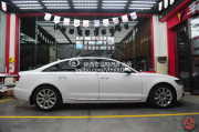 奧迪A6L全車亮白車身改色案例
