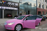 君威全車亞光粉局部亞白車身改色案例