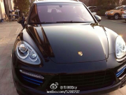 保時(shí)捷卡宴全車巨亮U+透明膜車身改色案例