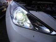 西寧改燈  現(xiàn)代索八改Q5透鏡案例