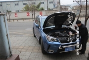 成都斯巴魯森林人大燈改裝升級雙光透鏡氙氣燈總成