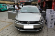 2014新速騰裝歌樂DVD導航專用機全過程完美匹配原車方控按鍵