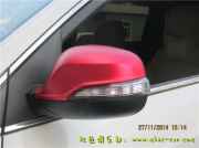 [外观] 奇瑞瑞虎5改色贴膜 金属红倒车镜贴膜
