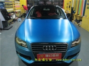 [外觀] 奧迪A4L全車改顏色 車身改色貼膜 深圳車衣裳膜幻色彩出品
