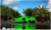 MetroWrapz改裝令人矚目的綠色法拉利458 Spider