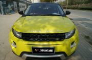 路虎極光全車青檸黃車身改色案例