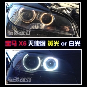 [燈光燈飾] 寶馬X6改燈 天使眼改裝 黃色改白色 大燈 天使眼 北京馳遠改燈 13671337883