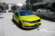 大眾CC全車青檸黃車身改色案例