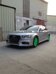 Audi奧迪A4L1.8T改裝WALD大小包圍 新款A(yù)4改前唇后唇側(cè)裙排氣尾嘴 ...