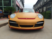 保時(shí)捷911卡雷拉全車?yán)z金車身改色案例