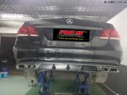奔馳E260升級RES Racing 中尾段雙邊四出排氣 配合AMG方嘴