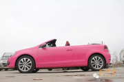 高爾夫亮光玫紅車身改色