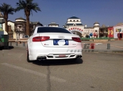 奧迪A4L RS4改裝WALD小包圍前唇后唇排氣管尾喉大包圍A4改裝...