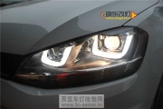 鎮(zhèn)江專業(yè)改燈 鎮(zhèn)江高爾夫7升級雙U大燈總成