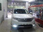 漢蘭達(dá)大燈不亮 改氙氣大燈 改透鏡  哈爾濱靚車會(huì)館專業(yè)...