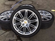 [輪轂輪胎] 保時(shí)捷卡宴 21寸，連橫濱胎。新車拆下一套。需要的趕緊嘍！