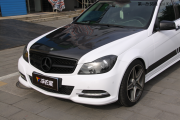 奔馳C63 AMG珠光白車身改色