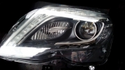 奔馳GLK260改裝LED高配氙氣大燈，GLK低配改高配大燈