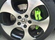 【改裝剎車】大眾高爾夫7改裝ap5200大四活塞配330弧線碟效...