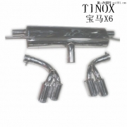 寶馬X6改裝TINOX排氣管四出尾段效果圖