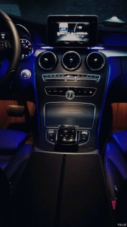 W205奔驰C180加装原厂高配三色氛围灯冷暖色调气氛灯