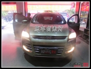 福特翼虎大燈改裝海拉3雙光透鏡氙氣燈，炫彩寶馬光導(dǎo)天...